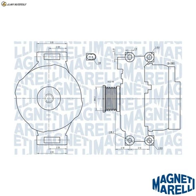 GENERATOR 063731773010 FÜR BMW N46B20CB/B/C/BD/E 2.0L N45B16AC/A 1.6L 4cyl 3 E90 - Image 1 of 4
