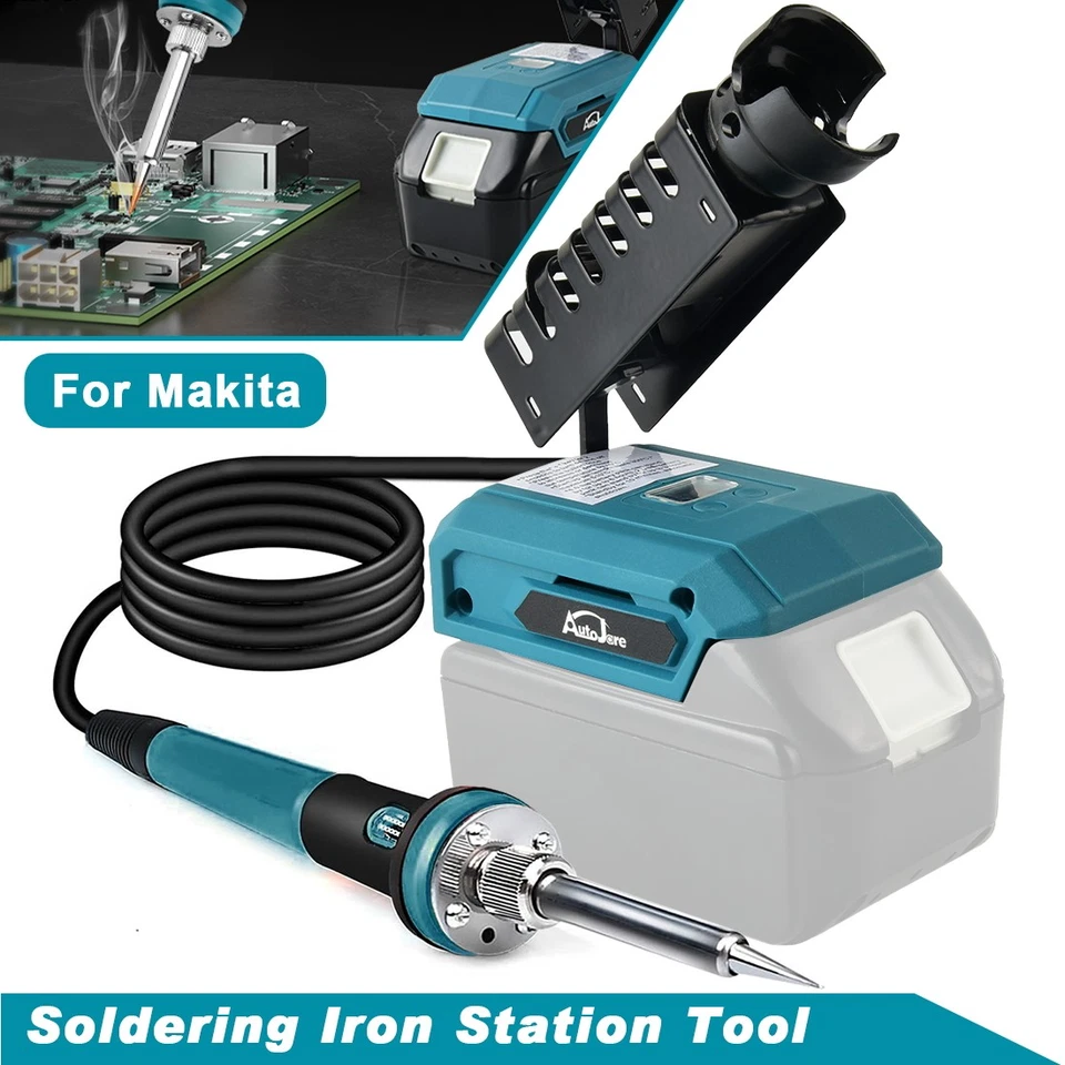 AUTOJIARE Per Makita 18V Pistola Saldatore a Batteria Saldatore Elettrico Saldatore 60W Set Saldatore