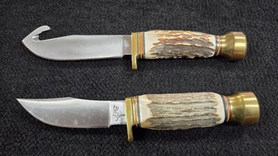 German Bull Knives W/ Stag Handles. Pair - Image 1 of 4
