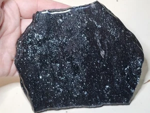 Losa de hematita especular brillante lacada pulida -de la mina Champion Michigan - Imagen 1 de 9