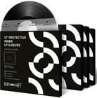 Hudson Hi-Fi Anti-Static Vinyl 50 Inner Sleeves, Transparent W/ White Paper
