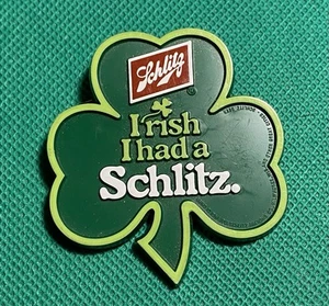 SCHLITZ Cerveza Irlandesa Tenía un Trébol Schlitz Botón Pinback Promocional Nuevo de Lote Antiguo - Imagen 1 de 2