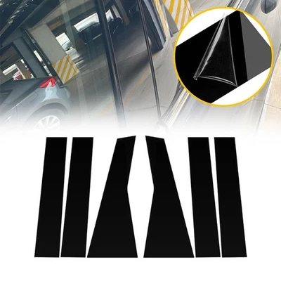 6 peças/conjunto guarnição de janela de porta pilar poste brilho piano preto para 2012-2016 Honda CR-V - Imagem 1 de 4