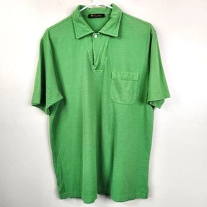 Loro Piana Mens Short Sleeve Single Button Casual Minimalist Cotton Polo Shirt L - Picture 1 of 8
