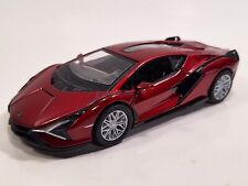 Kinsmart Lamborghini Sian Candy Apple Red FKP 37 1/40 Scale Diecast Car