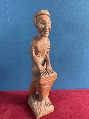 Statuette Africaine - Musicien -  En Bois - Art Africain- Africa - Collection - Photo 1/4