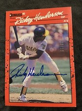 2021 Donruss Rickey Henderson 1990 ReCollection Collection On-card Auto #03/10