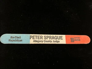 Archivo de uñas republicano reelegido de colección Peter Sprague juez del condado de Allegany NUEVA YORK - Imagen 1 de 8