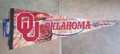 OKLAHOMA FINAL FOUR 4 PENNANT 2016 - PREMIUM SOFT FELT - BELOW WHOLESALE COST Cover