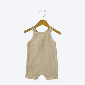 Unisex Infant Baby cross back romper cream - Picture 1 of 7