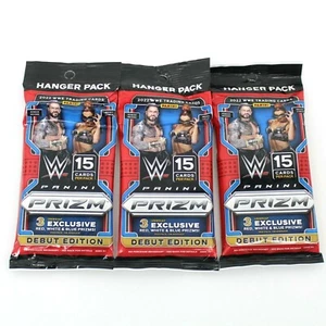 Lot (3) 2022 Panini Prizm WWE Trading Card Cello Fat Hanger Packs - NEW/SEALED - Picture 1 of 5