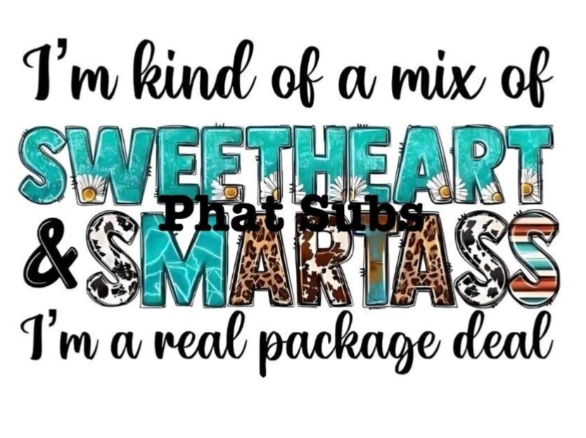 Sublimation Print Sweetheart & Smart Ready To Press Heat Transfer Foto 1 de 1