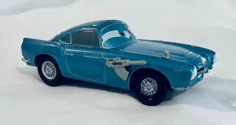 Disney Pixar Cars 2 Finn McMissile w/ Guns Die Cast 1:55 Loose Cover