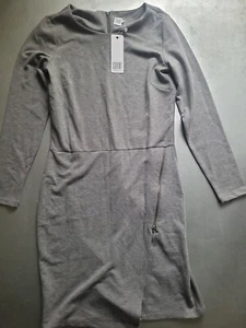 SAINT TROPEZ DRESS MEDIUM GREY LONG SLEEVE - Picture 1 of 6
