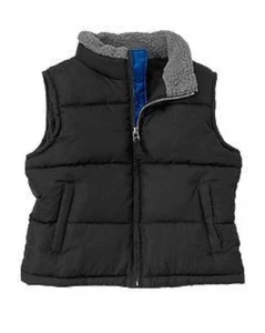 GYMBOREE SNOWBOARD LEGEND BLACK PUFFER LINED VEST 3 4 5 6 7 8 10 12 NWT - Picture 1 of 1