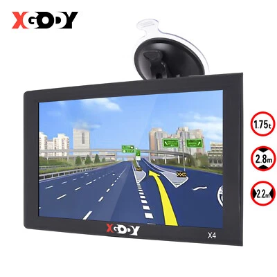 XGODY 9 Zoll GPS Navi Sat LKW PKW Navigationsgerät 2D 3D EU DE Karten Bluetooth - Bild 1 von 4