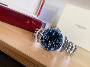 Longines Hydroconquest Automatic Watch 41mm Blue Ceramic Bezel L3.781.4.96.6
