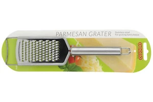 APOLLO PARMESAN CHEESE GRATER STAINLESS STEEL HARD CHEESE FLAT NUTMEG LEMON  - Picture 1 of 4