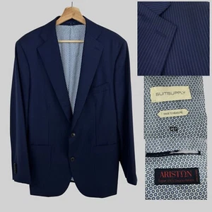 Suitsupply Mens Dark Navy Pinstripe Jacket Lazio 42 R Ariston Super 130s Wool - Picture 1 of 17