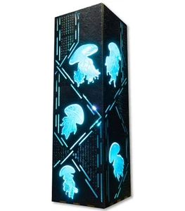 Binary Code Lamp | Jellyfish Cyberpunk Style Lantern | Handmade Night Lamp - Picture 1 of 10
