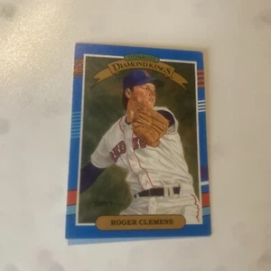 1991 Donruss - Diamond Kings Red Stripes on Top Right Border #9 Roger Clemens - Picture 1 of 2
