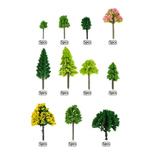 50Pcs Mini DIY Trees for Model Sand Table Garden Train Scenery Plastic Diorama - Picture 1 of 12