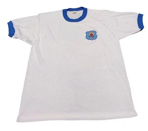Vintage White/Blue Ringer T-Shirt Tee Boy Scouts BSA Camp Shenandoah Screen Star - Picture 1 of 4