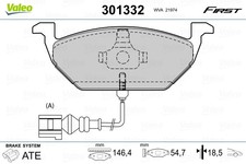 BRAKE PAD SET, DISC BRAKE FOR AUDI SEAT SKODA VALEO 301332