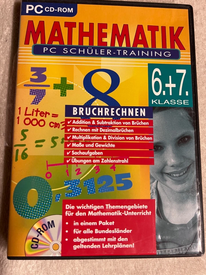 Mathematik PC Schüler-Training Bruchrechnen 6.+7. Klasse | CD-ROM 126.1 - Bild 1 von 1