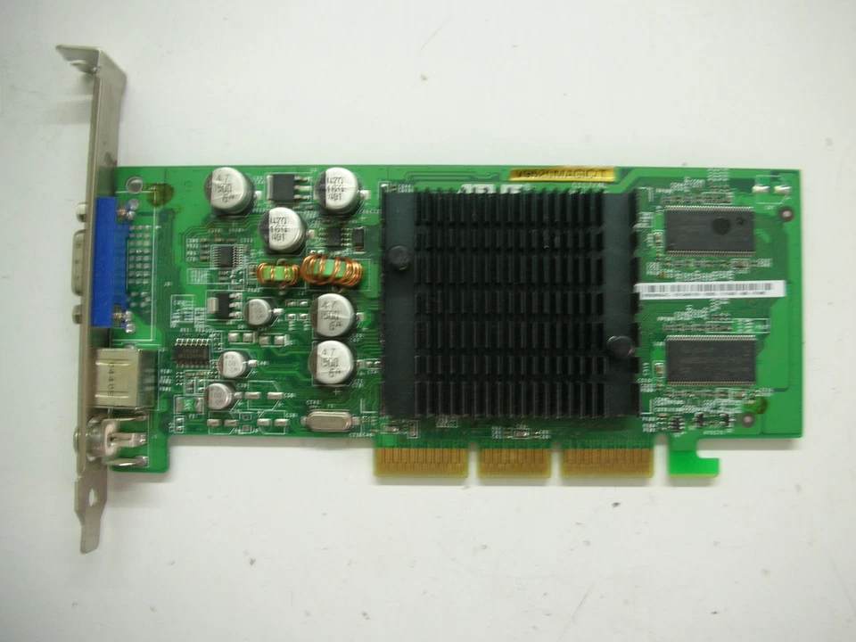 Asus V9520 Magic Geforce Fx 5200 128mb VGA S-VIDEO Comp AGP - Image 1 of 1