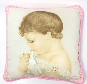Mini almohada decorativa 7,5"" almohada cuadrada - perfumada - estilo vintage estampado bebé/niño - Imagen 1 de 2