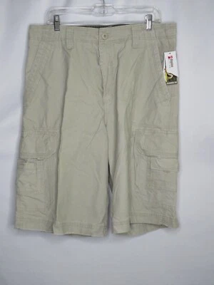 NWT ALPINE DESIGN KHAKI CLASSIC FIT 12" INSEAM CARGO SHORTS SZ 34 #Y290 - Image 1 of 2