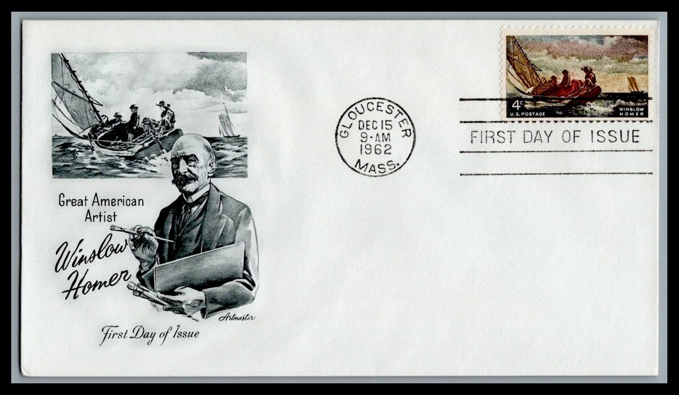 US FDC  # 1207 4c Winslow Homer  Artmaster  1962, 9L108 - Image 1 of 1