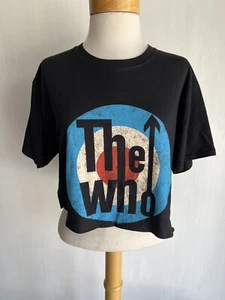 THE WHO (2012) Women's British Band Target Bullseye Logo Crop Top T-Shirt Large - Picture 1 of 5