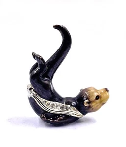 Otter Schmuck Zinn Schmuckschatulle Wildlife Dekor - Bild 1 von 1