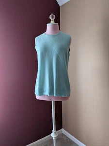 Cashmere Tank Ann Taylor  Sky Blue L - Picture 1 of 12
