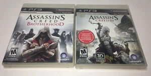 Assassin's Creed PS3 Game Lot Of 2 Brotherhood and Assassins Creed 3 2A - Picture 1 of 4