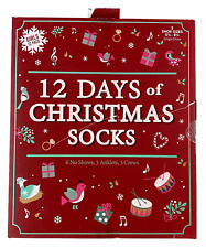 Girls Small 12 Days Of Christmas Holiday Socks Advent Calendar Target - Torn Box