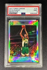 KEVIN DURANT PSA 9 2007 TOPPS CHROME BASKETBALL #131 REFRACTOR ROOKIE 930/1499