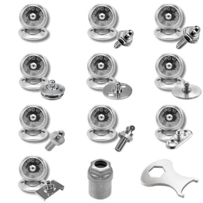 10x LOXX Druckknopf Oberteil Unterteil Schraube Platte Stoff Schlüssel wie Tenax - Bild 1 von 2