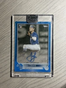 2022 Topps Clearly Authentic CAA-JL Josh Lowe Blue Rookie Auto Card RC /25 Rays - Picture 1 of 2