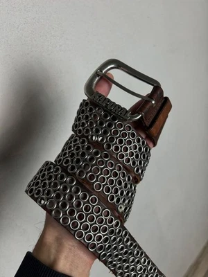 STREETWEAR ESTILO JAPONÉS CUERO REAL ÚNICO CINTURÓN METAL KAPORAL AÑOS 90 Y2K Foto 1 de 4