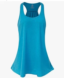 Cloya Flowy Triblend Racerback Tank BLUE 2XL - Picture 1 of 6