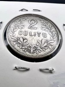 Lithuania 1925 2 Dulitu 50% Silver Coin KM#77 AU-UNC** - Picture 1 of 4