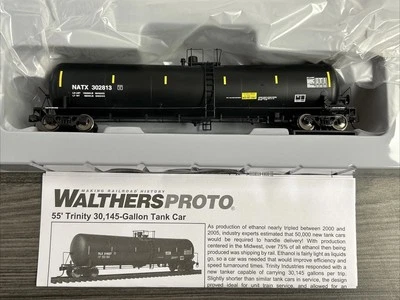Walthers PROTO 920-100608 55’ Trinity 30,145 Gal. Tank Car NATX #302813 LNIB - Image 1 of 4