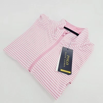 Polo Ralph Lauren Performance 1/4 Zíper Pulôver de Golfe Masculino MÉDIO M Listrado NOVO - Imagem 1 de 4