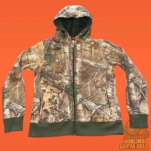 Usado en Excelente Condición Under Armour Storm Sudadera con Capucha Realtree Xtra Camuflaje Cremallera Sudadera con Capucha para Mujer Grande - Imagen 1 de 5