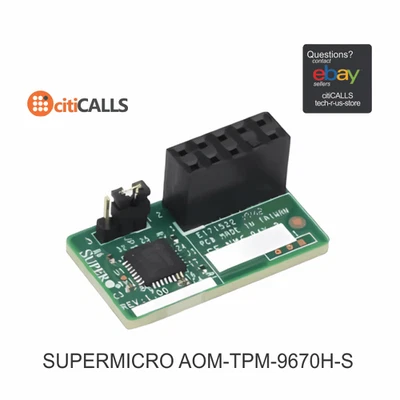 Supermicro AOM-TPM-9670H-O SPI Capable Horizontal 10-Pin TPM 2.0 Module Retail - Image 1 of 3