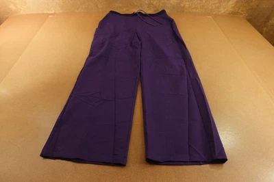 Mandala Womens Size Large Eggplant High Waisted Wide Leg Scrub Pants NWT - Image 1 of 4