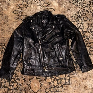 De Colección Placa Diamante Búfalo PARCHE Cuero Motocicleta Motociclista Chaqueta Negra Para Hombres XL - Imagen 1 de 6
